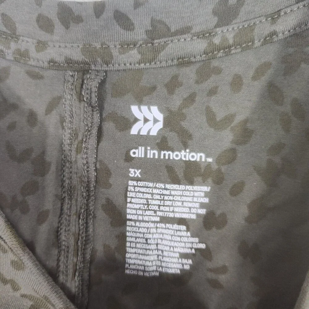 All In Motion Cropped Tank Top Women Size 3X Dark Olive Green Sleeveless NEW - Picture 6 of 7